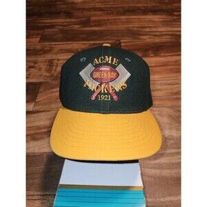 Vintage Green Bay Packers ACME 1921 NFL Throwback Hat Made In USA Cap Snapback